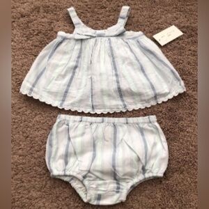 Blue Aqua stripe 3-piece Set